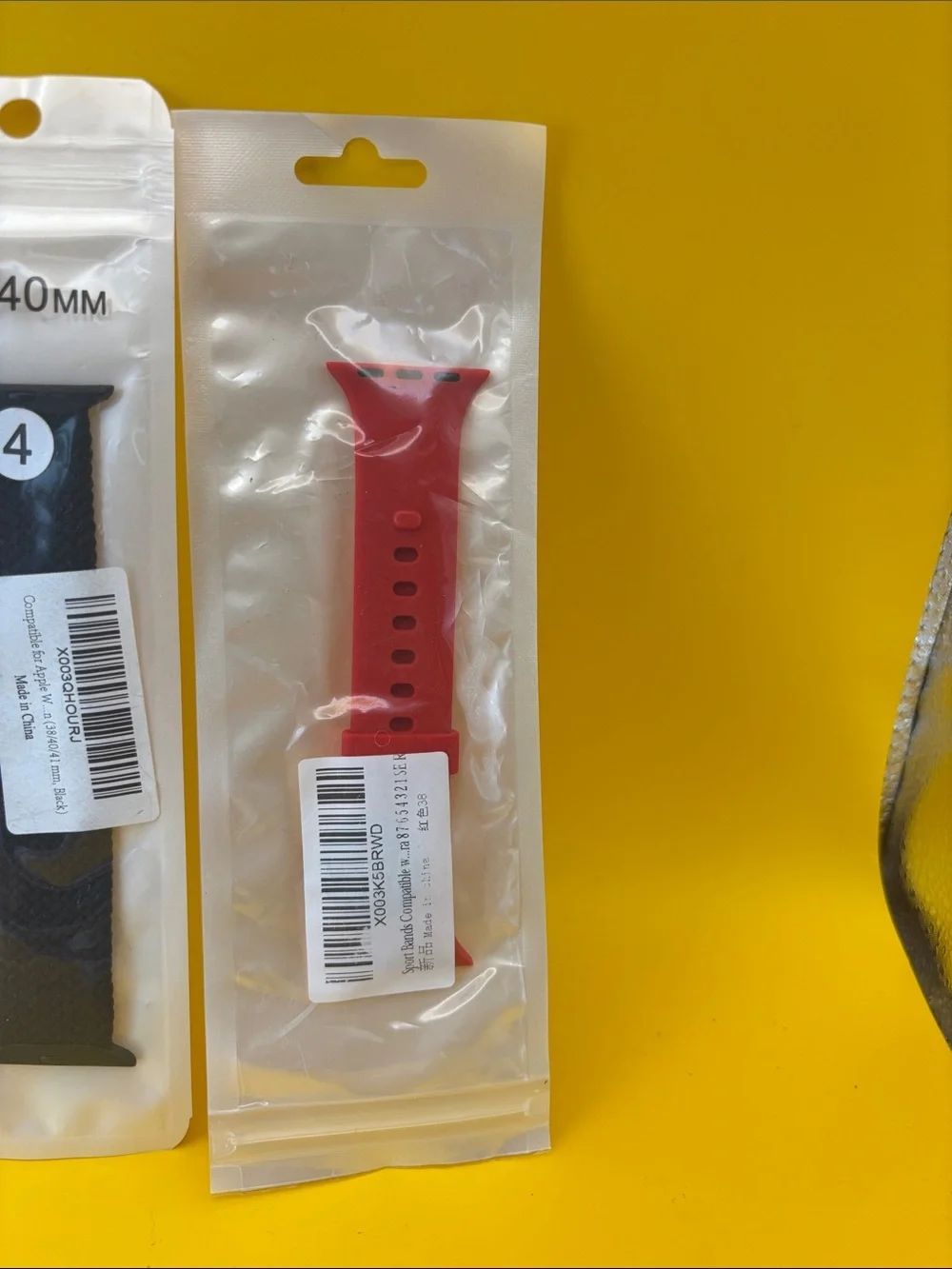 Assorted Replacement Apple Watch Bands - Pink, Multi, Black Set of 5